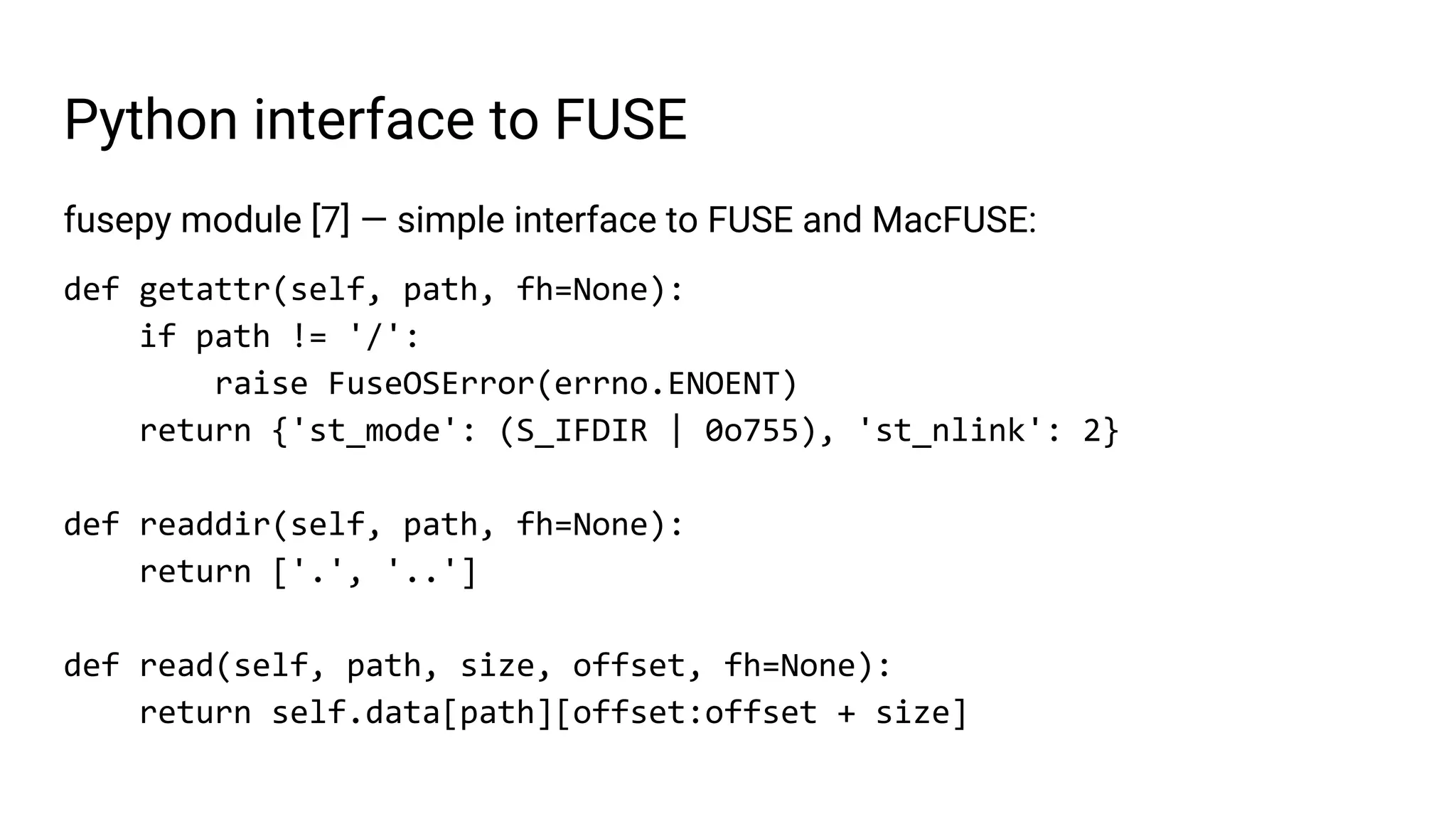 Writing file system in CPython | PPT