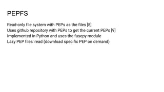 Writing file system in CPython | PPT