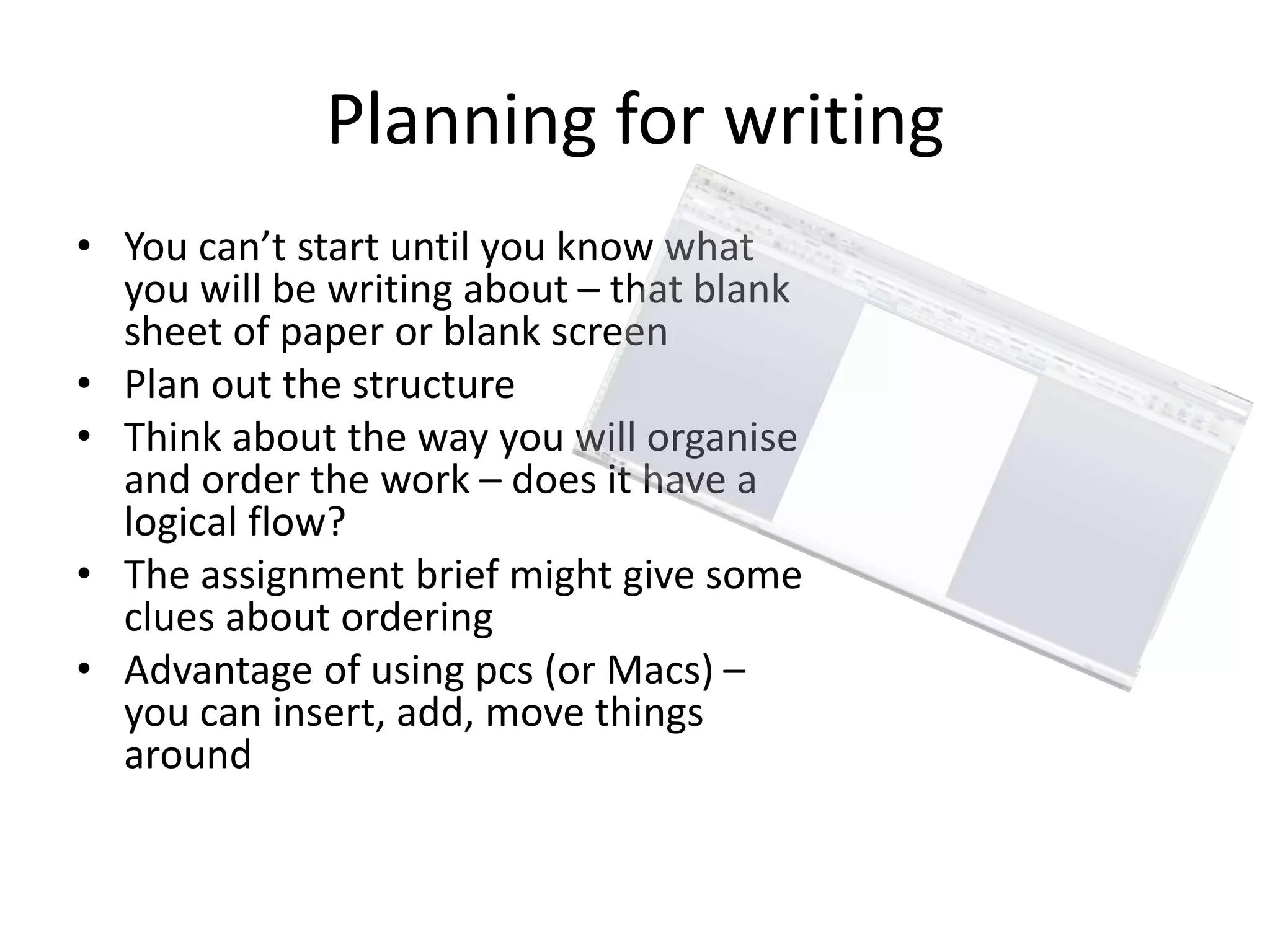 Writing for academic purposes ppt