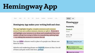 HemingwayApp
 