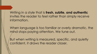 Authentic Writing Style Example Mastering Impactful Writing: Clear, Authentic, and Engaging ...