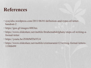 Writing Formal Letter