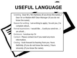 USEFUL LANGUAGE
 