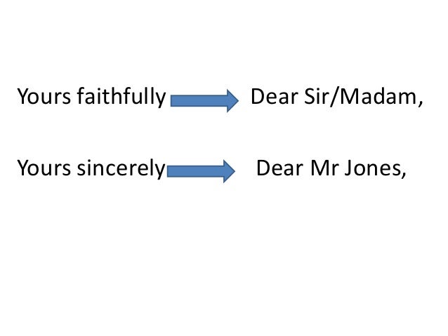 letter dear sir madam yours faithfully writing formal letters letter dear sir madam yours faithfully writing formal letters