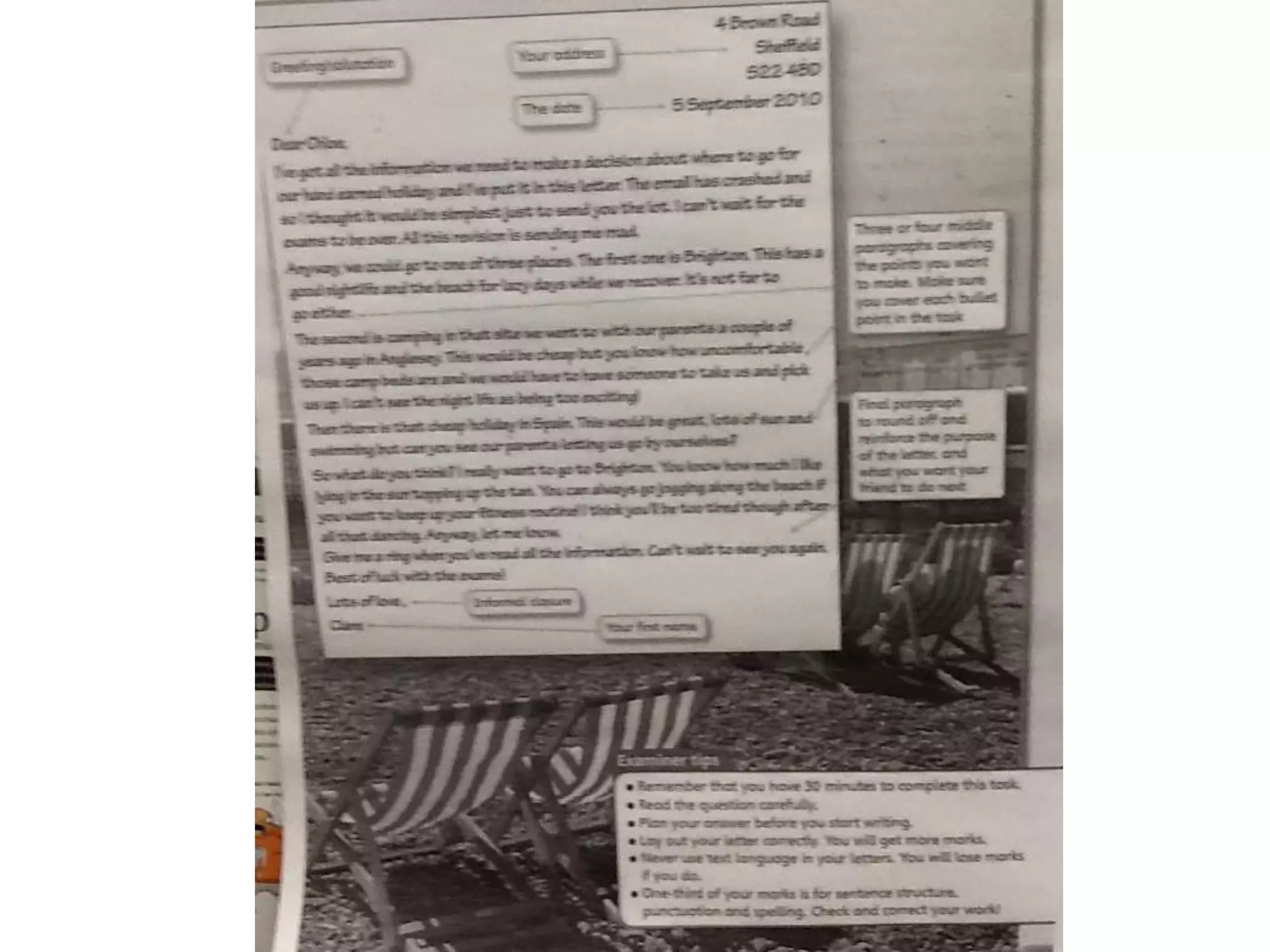 GCSE WJEC English witing exam formats