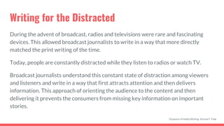 Writing for Radio & Television | PPTX