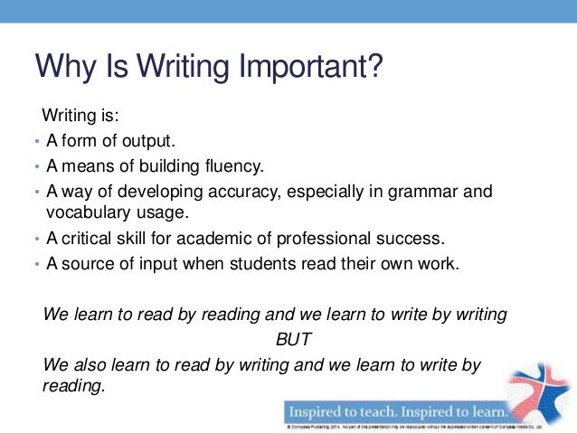why is writing important essay book
