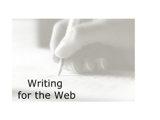 Writing  for the Web 