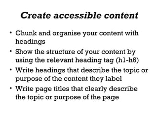 Writing for the web | PPT
