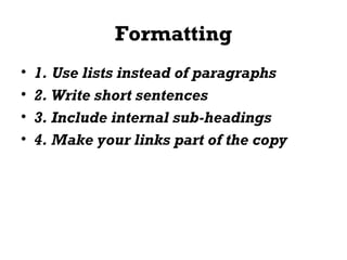 Writing for the web | PPT