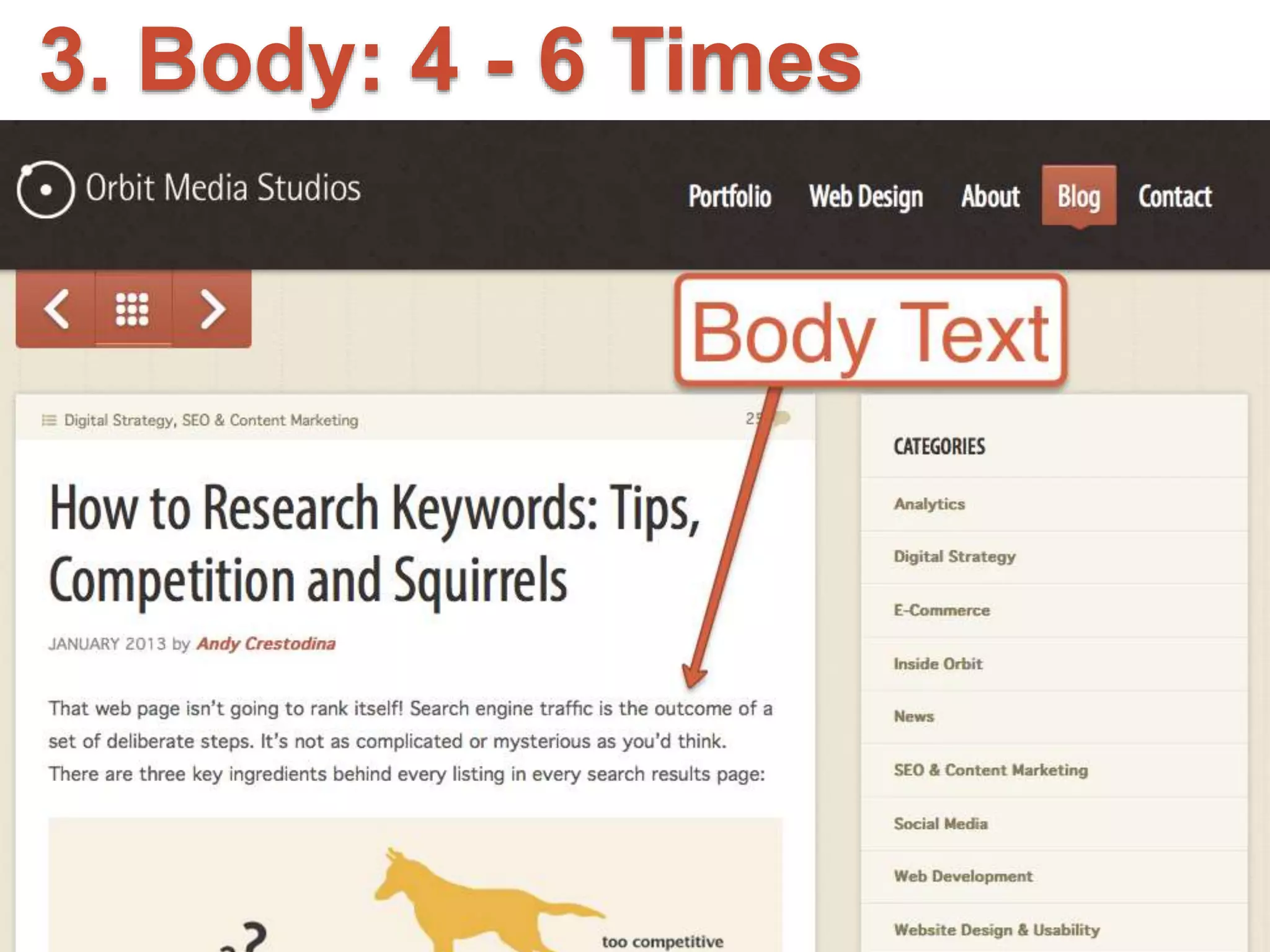 3. Body: 4 - 6 Times 
 