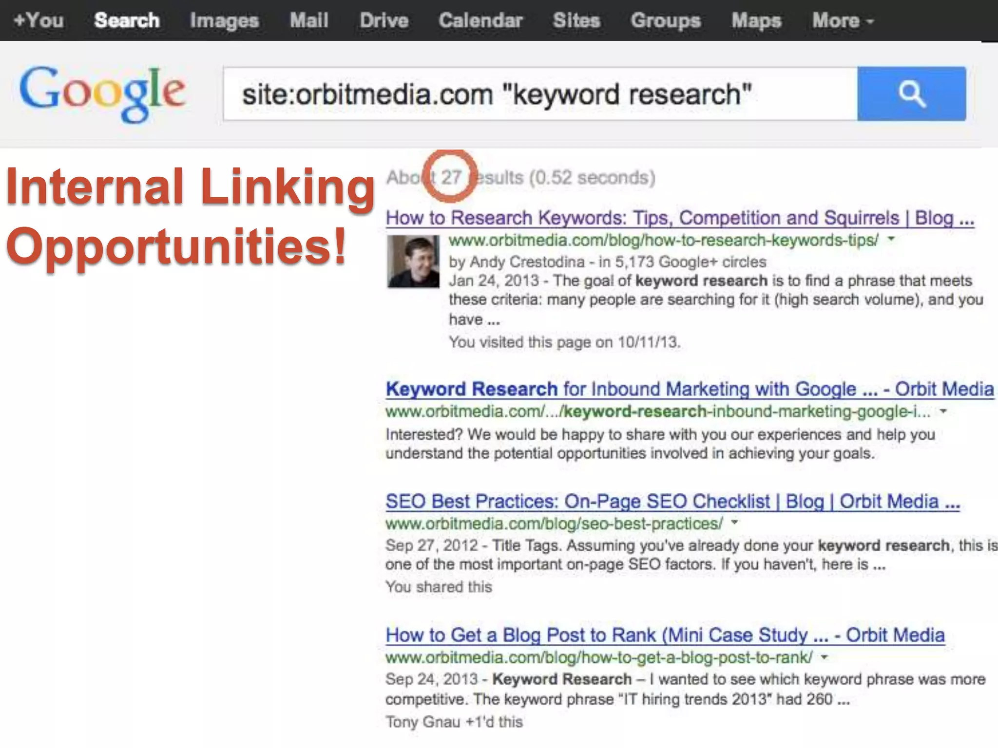 Internal Linking 
Opportunities! 
 