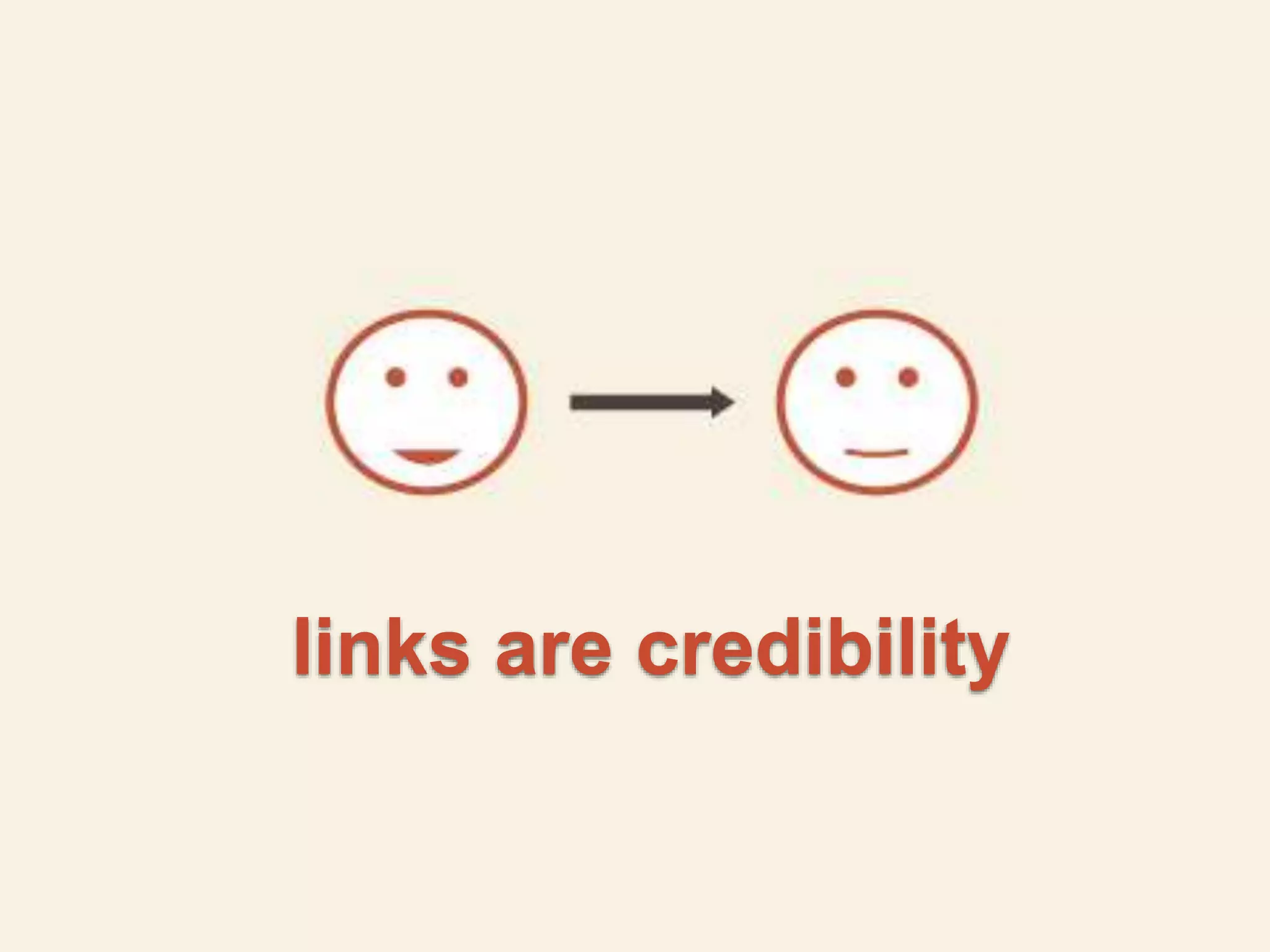 links are credibility 
 