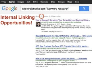 Internal Linking 
Opportunities! 
 