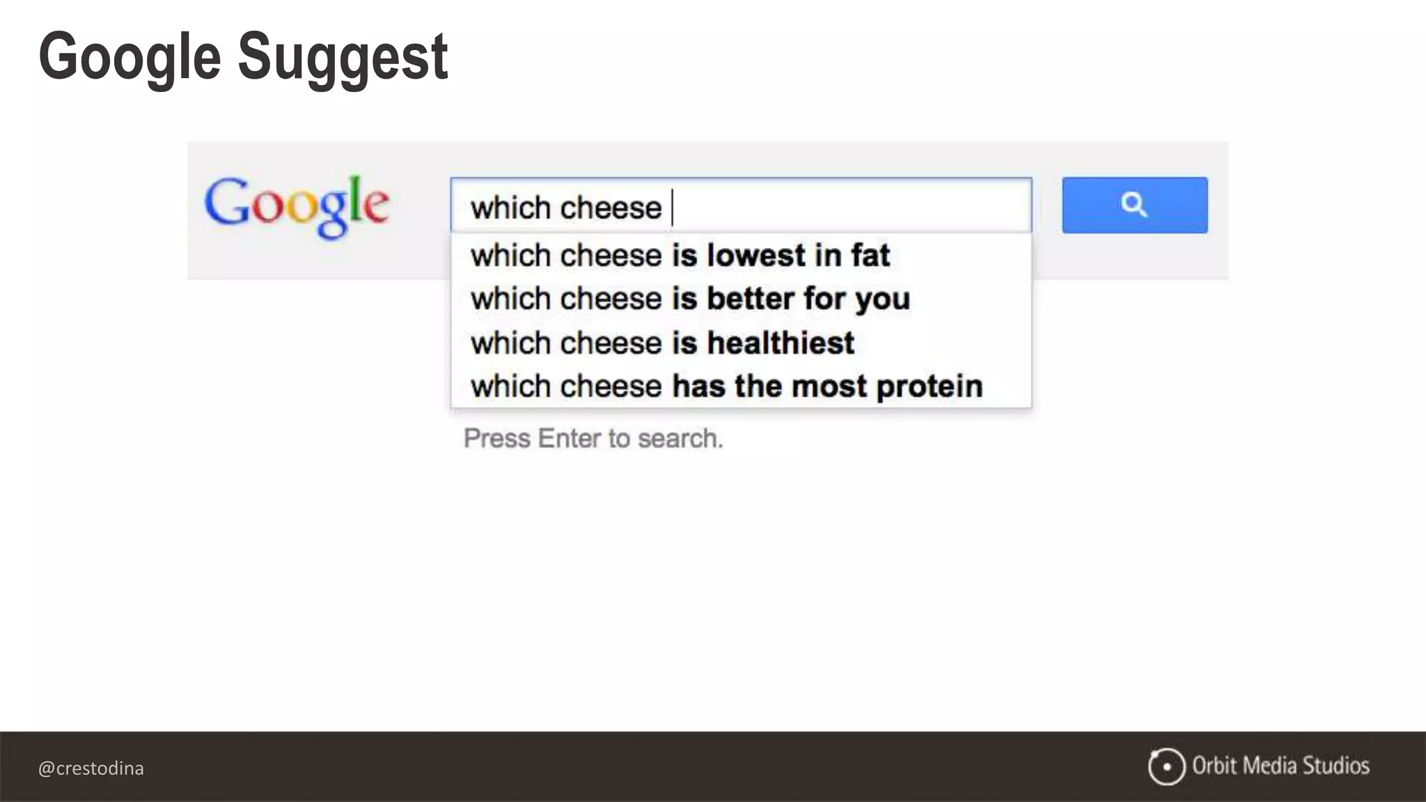 @crestodina
Google Suggest
 