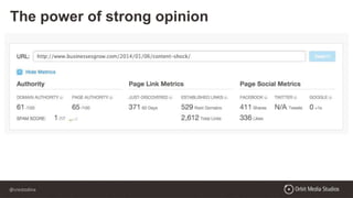 @crestodina
The power of strong opinion
 