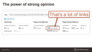 @crestodina
The power of strong opinion
 