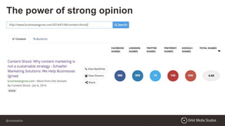@crestodina
The power of strong opinion
 