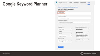 @crestodina
Google Keyword Planner
 