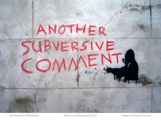 WordCamp Albuquerque 2011Jay Thompson @PhxREguyImage CC Licensed: Duncan 