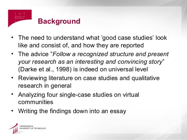 Good Case Studies