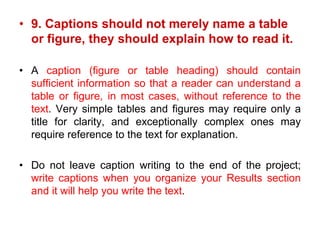 Table Caption Science Writing Good Scientific Papers for academic writing | PPT