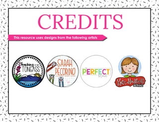 © JILLIAN STARR • TEACHING WITH JILLIAN STARR
CREDITS
This resource uses designs from the following artists
 