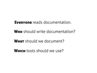 Writing great documentation - CodeConf 2011