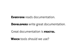 Writing great documentation - CodeConf 2011