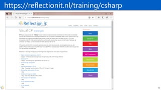 https://reflectionit.nl/training/csharp
10
 
