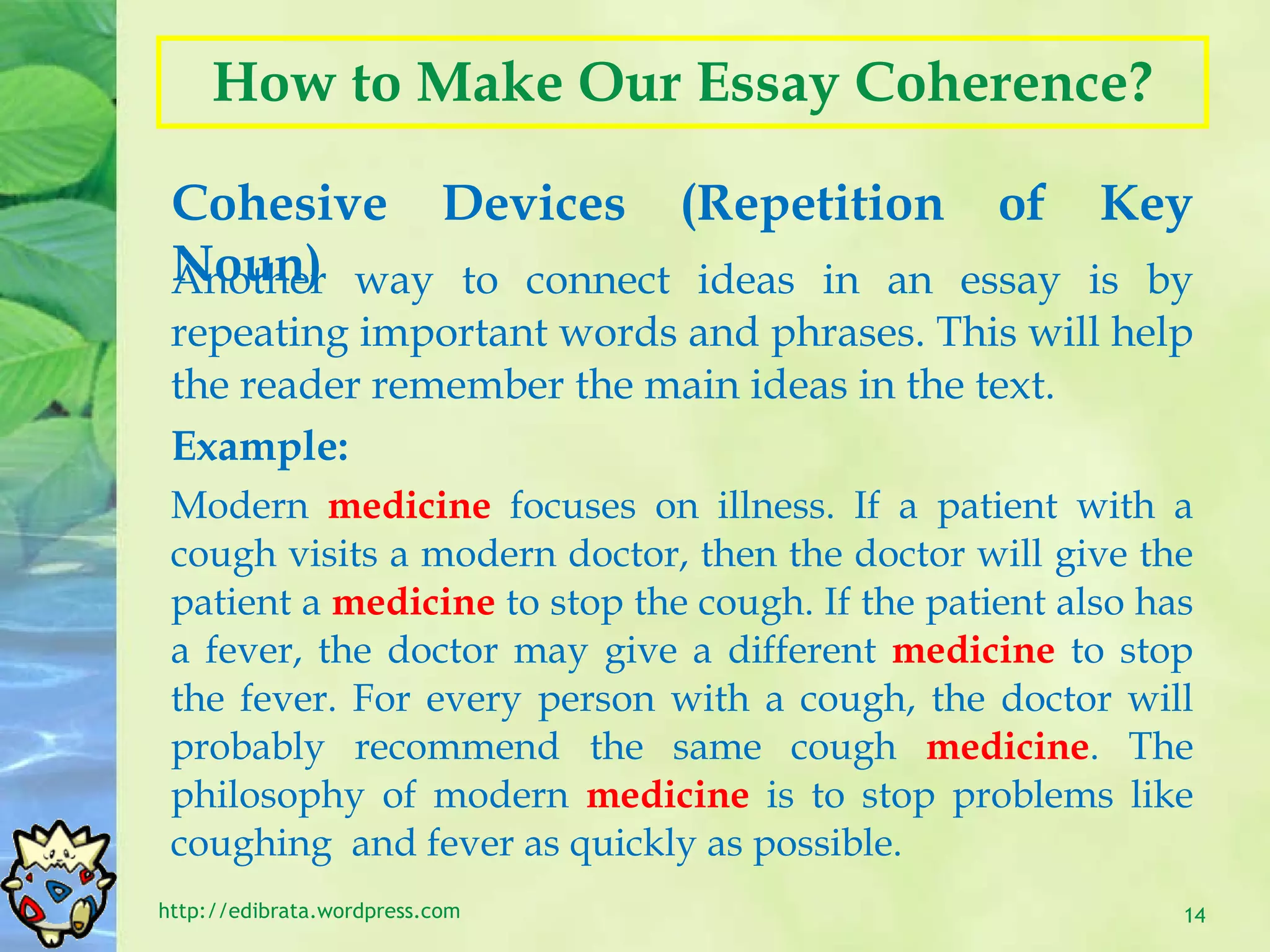 Essay Writing (Unity and Coherence) | PPS