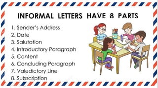 WRITING INFORMAL LETTERS writing section | PPTX
