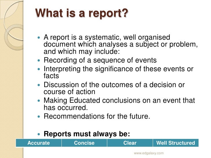 How to write a report on someone