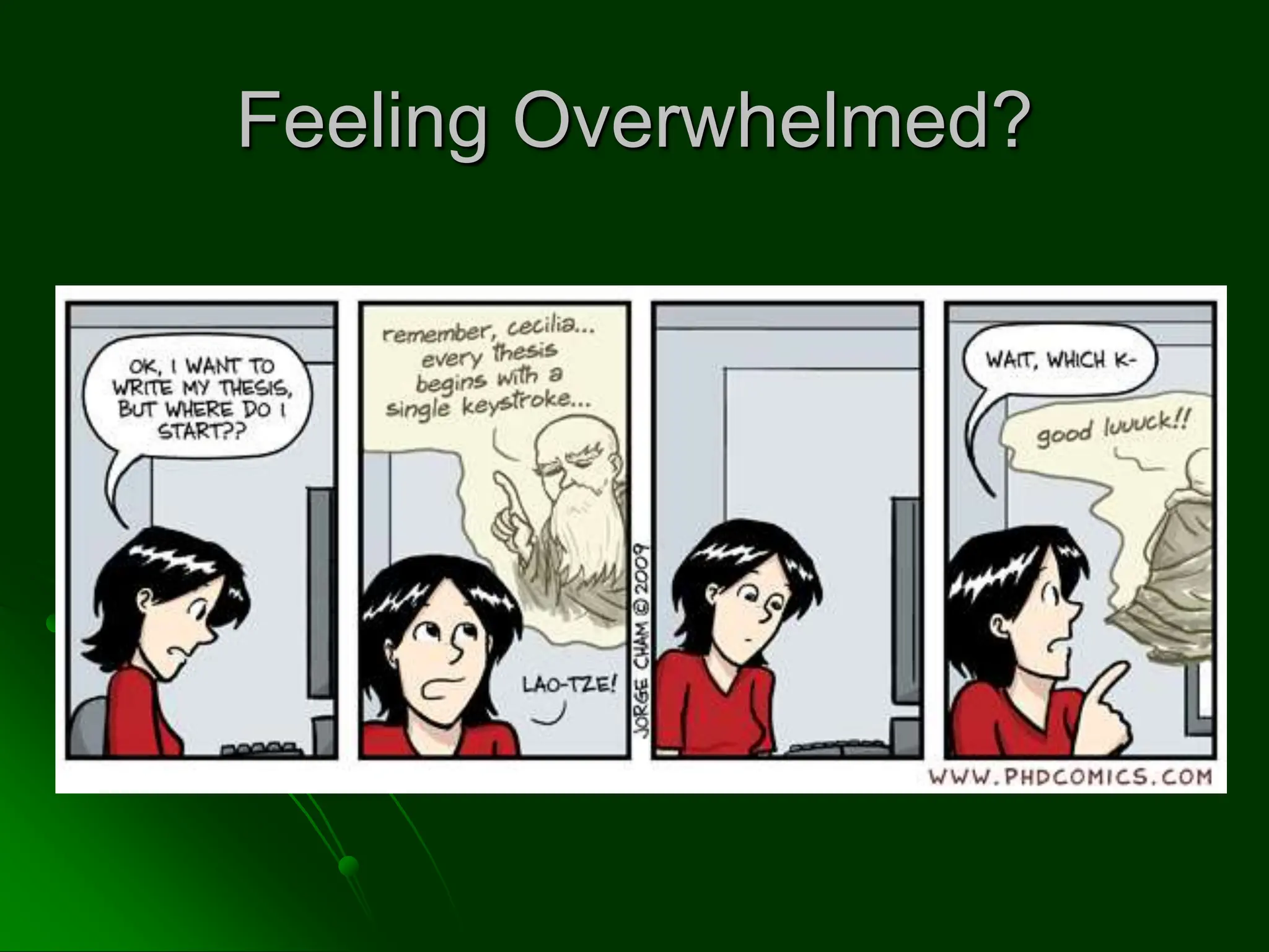 Feeling Overwhelmed?
 
