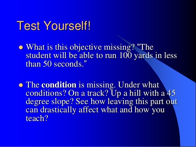 Writing Instructional Goals And Objectives