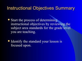 Writing instructional goals and objectives | PPT