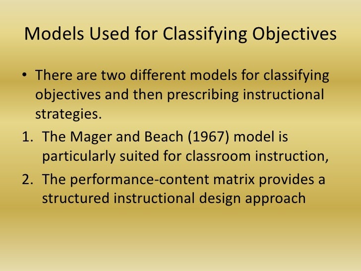 Writing Instructional Objectives