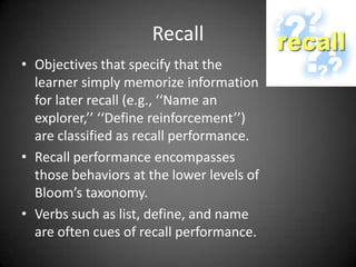 Merrill’s Performance Content
Matrix
 