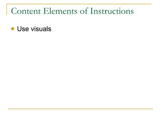 Examples Inatructions Without Visuals Examples Writing Instructions | PPT
