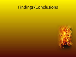 Findings/Conclusions