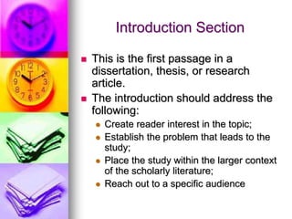 Scholar Introduction Writing introduction, hypothesis and objectives of a thesis and ...