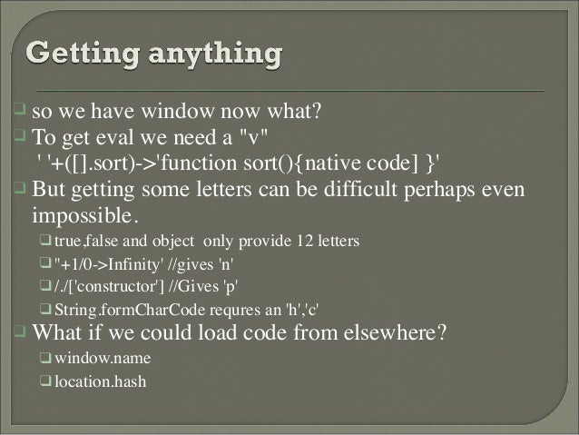 Writing Java Script Without Numbers Or Letters