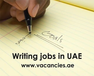 Writing jobs in uae