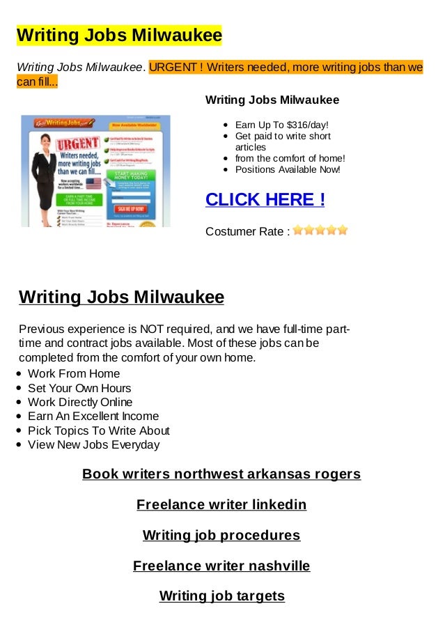 Writing jobs milwaukee
