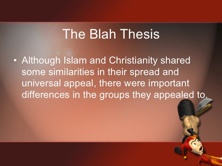 Compare contrast islam christianity thesis