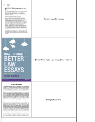 Writing Law Essays | PDF