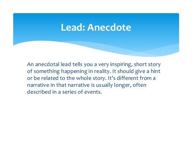 Anecdote examples in essay image