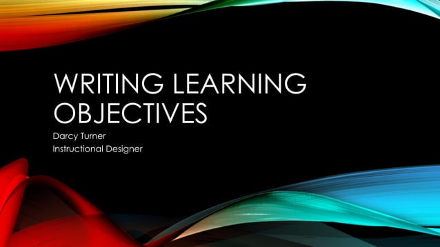 Writing Learning Objectives | PDF