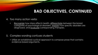 Writing Learning Objectives | PDF