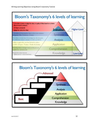 Writing Effective Learning Objectives Using Bloom's Taxonomy_Notes | PDF